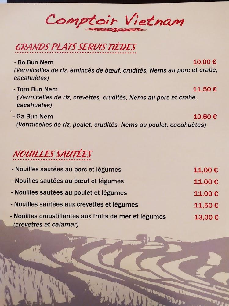 Restaurant Comptoir Vietnam - Menu Image 1
