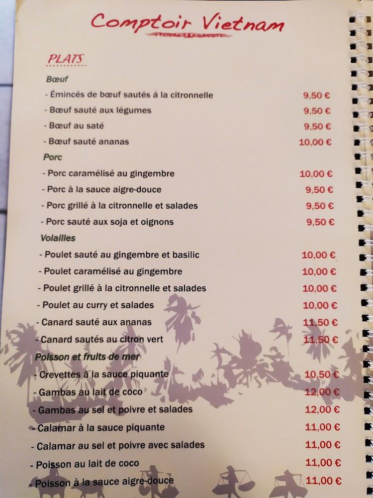 Restaurant Comptoir Vietnam - Menu Image 3